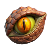 elegant inspired A menacing dragon eye, reptilian slit pupil. NO BACKGROUND with Transparent Background. png