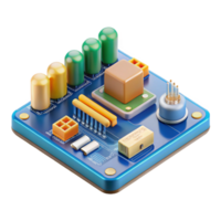 captivating harmonious avant-garde Printed circuit board, PCB, electronic components NO BACKGROUND with Transparent Background. professional png