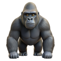 captivating creative A realistic rendering of a gorilla NO BACKGROUND with Transparent Background. refined png