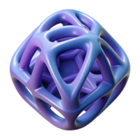 beautiful ethereal retro 3D printed object, plastic filament NO BACKGROUND with Transparent Transparent Background. precision png