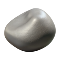elegant reflective impressionist Smooth grey river stone NO BACKGROUND with Transparent Background. premium png