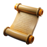 dreamy magnificent A scroll with ancient writing NO BACKGROUND with Transparent Background. elite png
