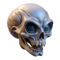 beautiful calm avant-garde Alien skull, bony, unusual shape, intricate details. NO BACKGROUND with Transparent Background. 4K png