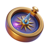 coveted artistic A magical compass with a spinning, glowing needle. NO BACKGROUND with Transparent Background. professional png