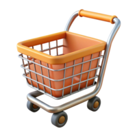 calm striking A shopping cart, empty. NO BACKGROUND with Transparent Background. luxury png