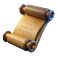 elegant sought-after A scroll with ancient writing NO BACKGROUND with Transparent Background. png