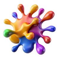 stunning exemplary A colorful abstract splash of paint. NO BACKGROUND with Transparent Background. png
