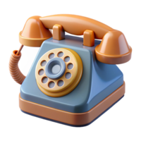 breathtaking dynamic geometric A retro, vintage rotary telephone. NO BACKGROUND with Transparent Background. 8K png