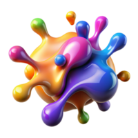 alluring artistic A colorful, abstract splash of paint. NO BACKGROUND with Transparent Background. high resolution png
