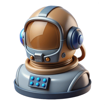 elegant intense abstract Advanced spacesuit helmet with a HUD display NO BACKGROUND with Transparent Background. exclusive png
