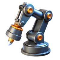 enchanting ethereal traditional Robotic arm holding a futuristic welding tool NO BACKGROUND with Transparent Background. impeccable png