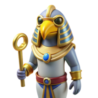 alluring peaceful urban Horus, Egyptian god of the sky NO BACKGROUND with Transparent Background. high resolution png