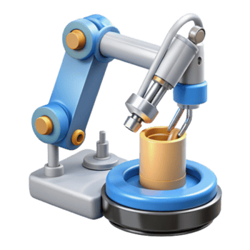acclaimed gothic Robotic surgery arm with surgical instruments, NO BACKGROUND with Transparent Background. high quality png