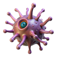 wonderful art deco Alien spore with pulsating veins NO BACKGROUND with Transparent Background. impeccable png
