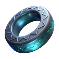 dazzling tropical A single, ancient, magical ring, inscribed with runes. NO BACKGROUND with Transparent Background. flawless png