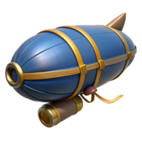 coveted vintage Steampunk dirigible blueprint rolled up and tied with a ribbon. NO BACKGROUND with Transparent Background. gallery standard png