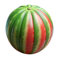 extraordinary iconic One whole watermelon NO BACKGROUND with Transparent Background. png