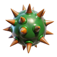 breathtaking vintage Bio-engineered weapon, organic, pulsating, thorns, NO BACKGROUND with Transparent Background. original png