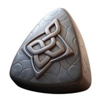 acclaimed nordic Ancient Rune Stone, inscribed with mystical symbols, NO BACKGROUND with Transparent Background. 4K png
