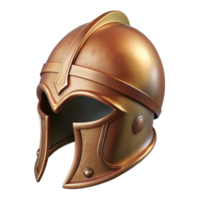 dramatic minimalist An ancient Greek Helmet, bronze and crested, NO BACKGROUND with Transparent Background. high resolution png