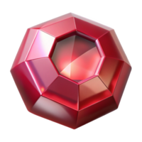 distinguished renaissance A single, polished ruby, radiating an inner light. NO BACKGROUND with Transparent Background. elite png