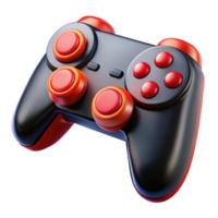 joyful exquisite Gaming console controller, black and red buttons NO BACKGROUND with Transparent Background. handcrafted png