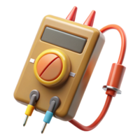 beautiful dramatic victorian A multimeter, with probes attached. NO BACKGROUND with Transparent Background. refined png