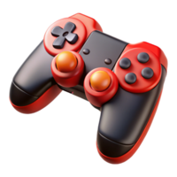 playful hypnotic Gaming console controller, black and red buttons NO BACKGROUND with Transparent Background. top-tier png