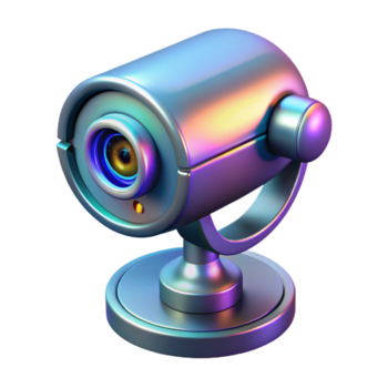 travolgente etereo creativo olografico sicurezza telecamera con lente e sensore Vettore no sfondo con trasparente sfondo. ultra HD png