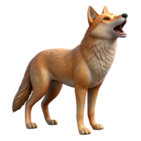 alluring retro A howling coyote, NO BACKGROUND with Transparent Background. top-tier png