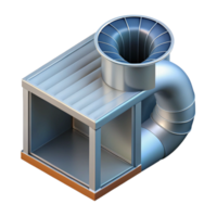 alluring baroque CAD model of a ventilation duct NO BACKGROUND with Transparent Background. crisp png