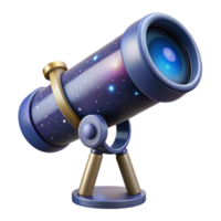 exceptional impressionist Telescope observing distant galaxy NO BACKGROUND with Transparent Background. elite png