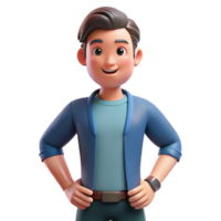 dreamy enchanting Confident young man in casual wear, NO BACKGROUND with Transparent Background. top-tier png