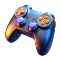 playful radiant A gaming controller with illuminated buttons. NO BACKGROUND with Transparent Background. masterfully captured png