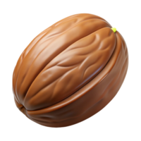 exquisite memorable Pecan nut in shell NO BACKGROUND with Transparent Background. png