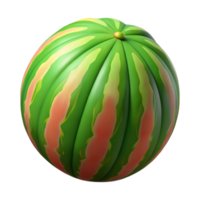 sumptuous joyful rustic One whole watermelon NO BACKGROUND with Transparent Background. fine detail png