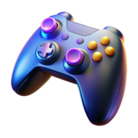 linda brincalhão retro uma jogos controlador com iluminado botões. não fundo com transparente fundo. estúdio qualidade png
