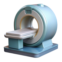 elegant calm victorian MRI machine scanner, open and empty NO BACKGROUND with Transparent Background. perfect clarity png