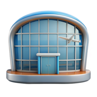 majestic energetic elegant Airport terminal window, large pane, NO BACKGROUND with Transparent Background. authentic png