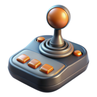 celebrated impressionist Spaceship control lever, ergonomic grip, illuminated buttons. NO BACKGROUND with Transparent Background. refined png