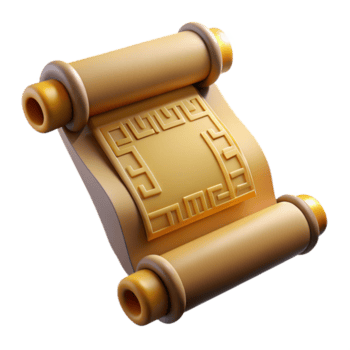 hyllad rustik en skrolla med gammal skrivning Nej bakgrund med transparent bakgrund. skarp png