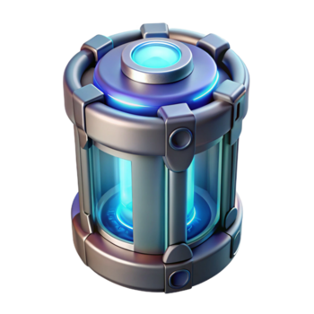 grassetto sereno futuristico energia cellula con raggiante nucleo. no sfondo con trasparente sfondo. autentico png