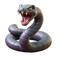 dazzling harmonious modern A coiled viper, fangs bared, ready to strike. NO BACKGROUND with Transparent Background. gallery standard png