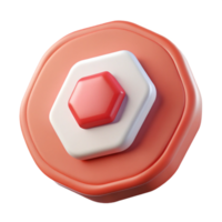 dazzling classic A stylized stop button icon. NO BACKGROUND with Transparent Background. precision png