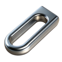 acclaimed geometric A single staple, metallic and unbent. NO BACKGROUND with Transparent Background. museum quality png