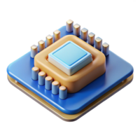 melancholic striking A microchip on a circuit board. NO BACKGROUND with Transparent Background. flawless png