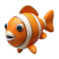 quintessential vintage A clownfish, NO BACKGROUND with Transparent Background. 8K png