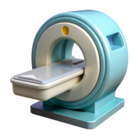 radiant playful tropical MRI machine scanner, open and empty NO BACKGROUND with Transparent Background. authentic png