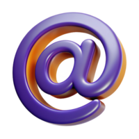 alluring artistic A stylized at symbol . NO BACKGROUND with Transparent Background. high quality png