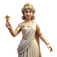 coveted artistic Hera, Goddess of Marriage, regal pose, NO BACKGROUND with Transparent Background. high resolution png